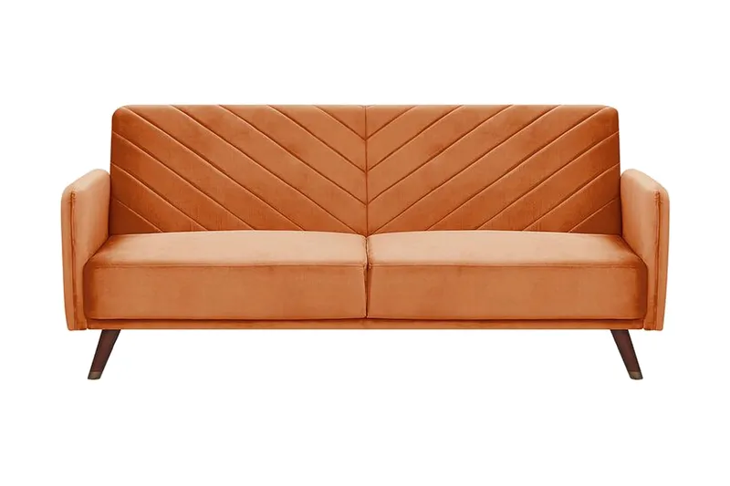 Induja 3-Pers. Sovesofa, Velour/Orange