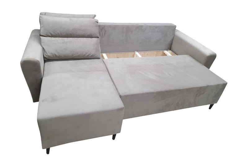 Iriyama 3-Pers. Sovesofa med Chaiselong Venstre - Velour/Brun - Sovesofaer - Sovesofa chaiselong - Velour sofaer