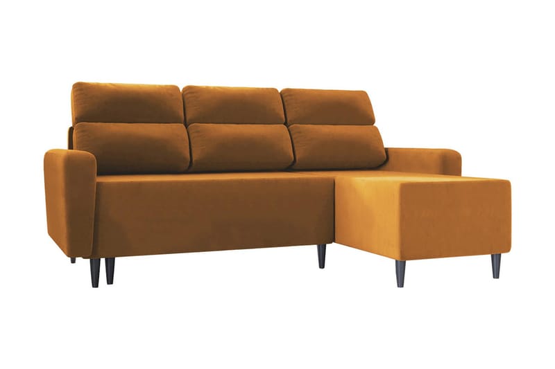 Iriyama 3-Pers. Sovesofa med Chaiselong Venstre - Velour/Brun - Sovesofaer - Sovesofa chaiselong - Velour sofaer