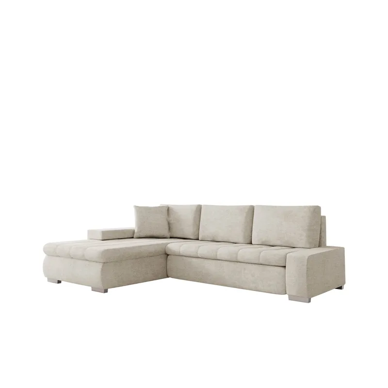 Irja 4-personers sovesofa med chaiselong, venstrevendt, Lys beige