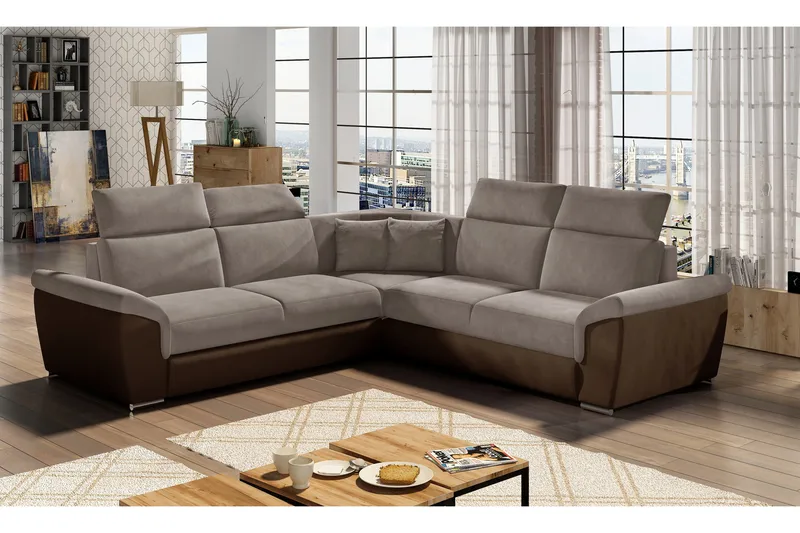 Isakke Hjørnesovesofa, Beige / brun