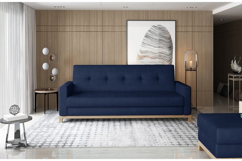 Iselene 2-Pers. Sovesofa - Blå - Møbler - Sofaer - Sovesofaer