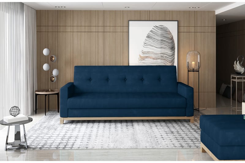 Iselene 2-Pers. Sovesofa - Blå - Møbler - Sofaer - Sovesofaer