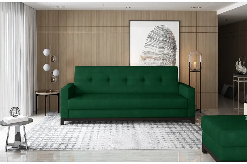 Iselene 2-Pers. Sovesofa, Grøn