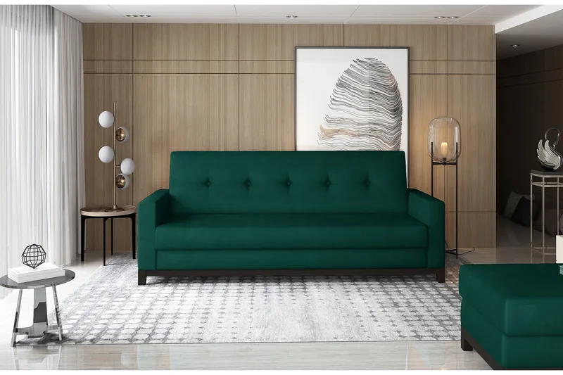 Iselene 2-Pers. Sovesofa - Grøn - Møbler - Sofaer - Sovesofaer