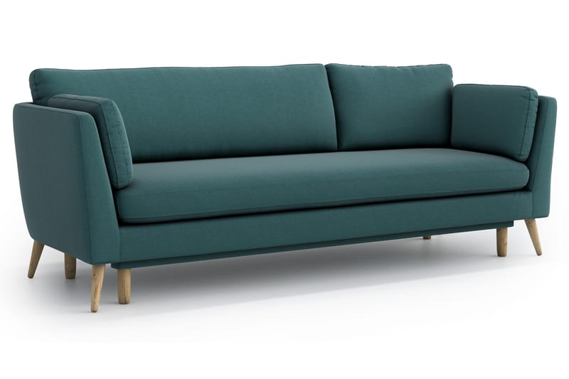 Janella 3-pers. Sovesofa - Turkis - Sovesofaer - 3 personers sovesofa