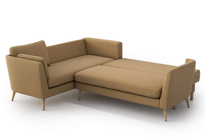 Janella Sovesofa med Chaiselong - Beige - Sovesofaer - Hjørnesovesofa