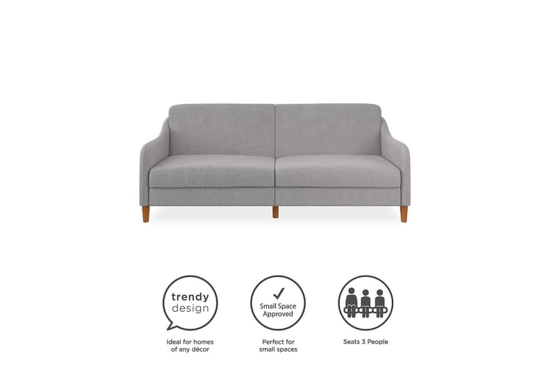 Jasper 2-personers Sovesofa Lysegrå - Dorel Home - Møbler - Sofaer - Sovesofaer