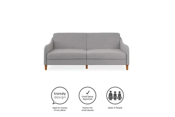 Jasper 2-personers Sovesofa Lysegrå - Dorel Home - Møbler - Sofaer - Sovesofaer