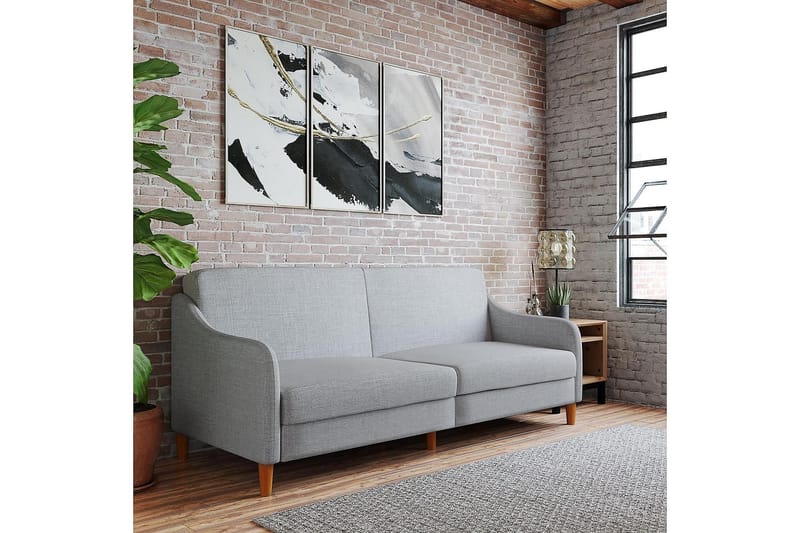 Jasper 2-personers Sovesofa Lysegrå - Dorel Home - Møbler - Sofaer - Sovesofaer