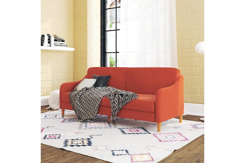 Jasper 2-personers Sovesofa Orange - Dorel Home - Møbler - Sofaer - Sovesofaer