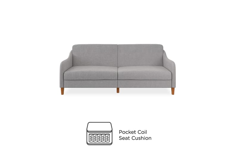 Jasper 2-personers Sovesofa Lysegrå - Dorel Home - Møbler - Sofaer - Sovesofaer