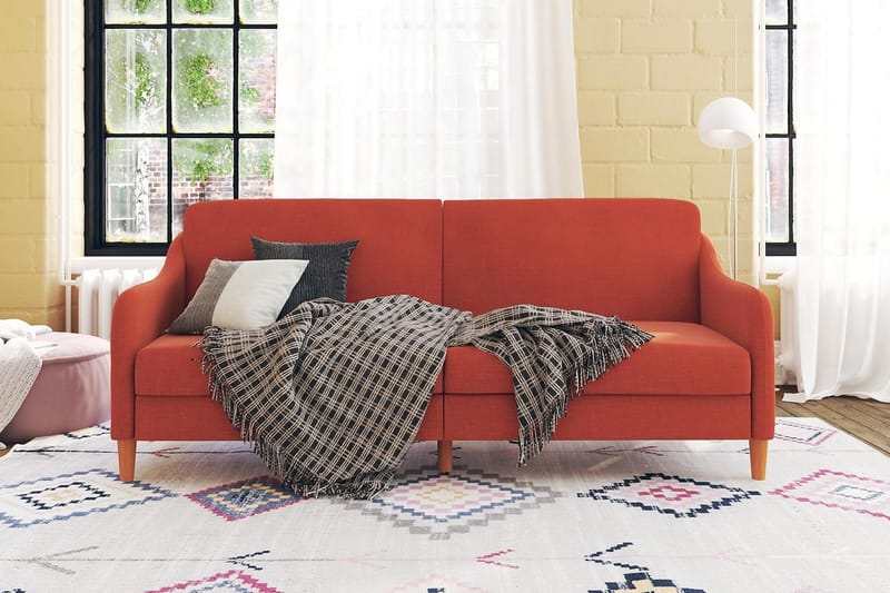Jasper 2-personers Sovesofa Orange - Dorel Home - Møbler - Sofaer - Sovesofaer