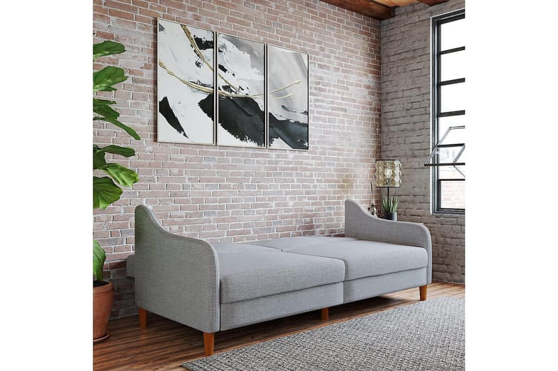 Jasper 2-personers Sovesofa Lysegrå - Dorel Home - Møbler - Sofaer - Sovesofaer