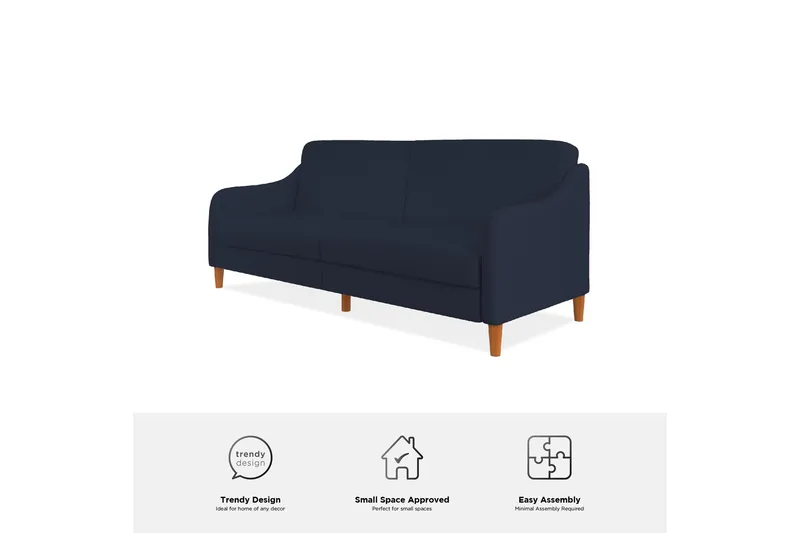 Jasper 2-personers Sovesofa Marineblå - Dorel Home - Møbler - Sofaer - Sovesofaer