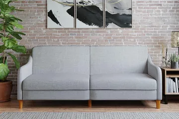 Jasper 2-personers Sovesofa Lysegrå - Dorel Home - Møbler - Sofaer - Sovesofaer