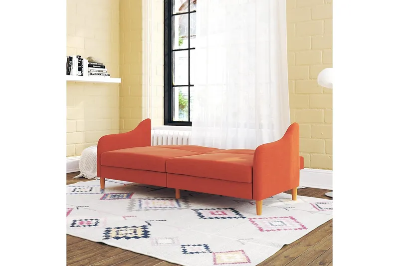 Jasper 2-personers Sovesofa Orange - Dorel Home - Møbler - Sofaer - Sovesofaer