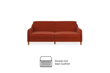 Jasper 2-personers Sovesofa Orange - Dorel Home - Møbler - Sofaer - Sovesofaer