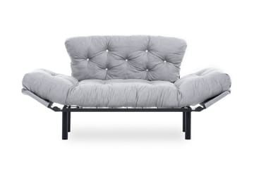 Jenica 2-personers Udtrækkelig Sovesofa i Stof med Metalben - Grå - Møbler - Sofaer - Sovesofaer