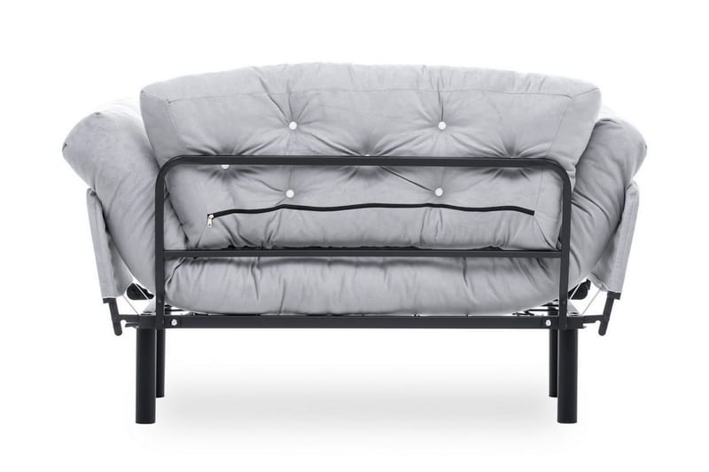 Jenica 2-personers Udtrækkelig Sovesofa i Stof med Metalben - Grå - Møbler - Sofaer - Sovesofaer