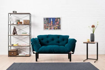 Jenica sovesofa 2-pers - Blågrøn - Møbler - Sofaer - Sovesofaer