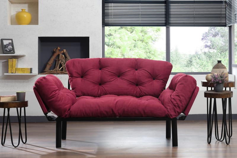 Jenica sovesofa 2-pers - Vinrød - Møbler - Sofaer - Sovesofaer