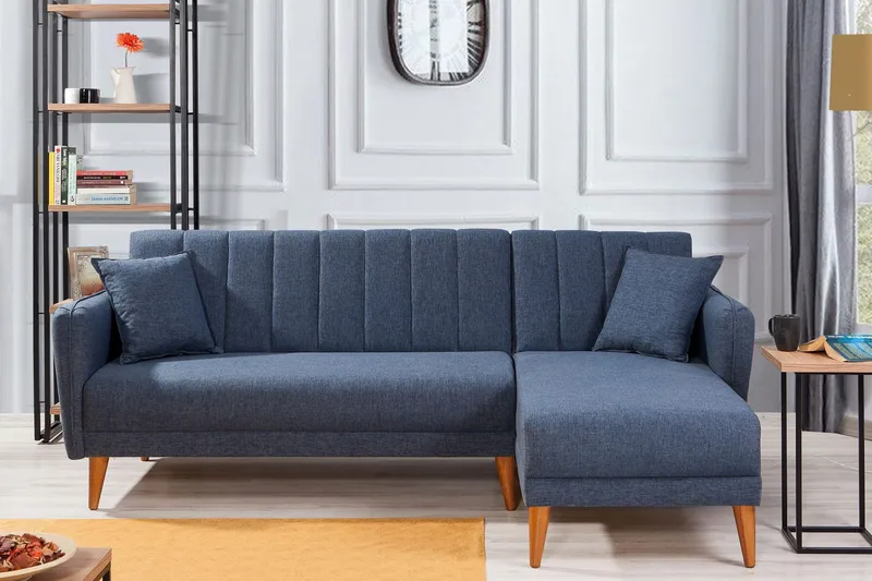 Jenick Hjørnesovesofa - Mørkeblå - Møbler - Sofaer - Sovesofaer