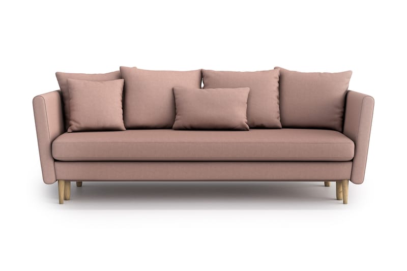 Joleen 3-pers. Sovesofa - Lyserød - Sovesofaer - 3 personers sovesofa