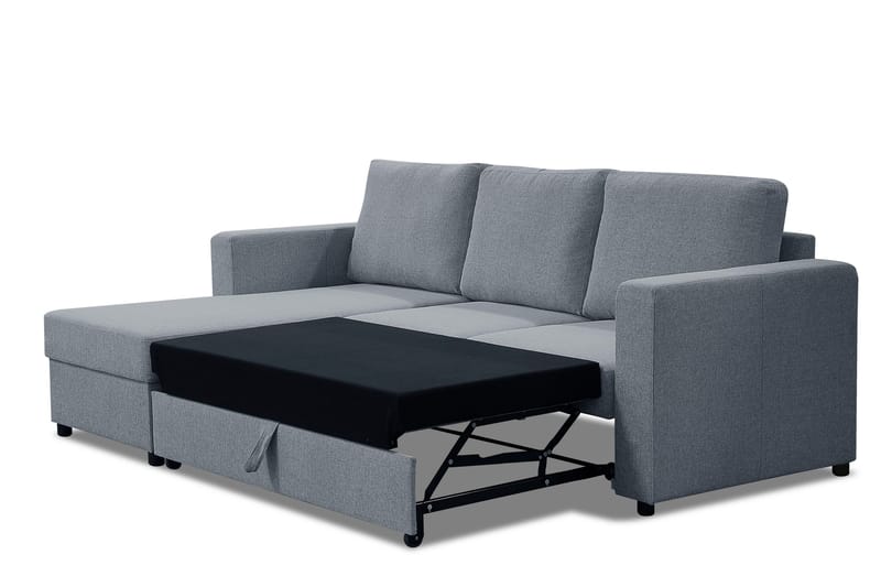 Julia Sovesofa 3-pers med Chaiselong Venstre - Lysegrå - Møbler - Sofaer - Sovesofaer