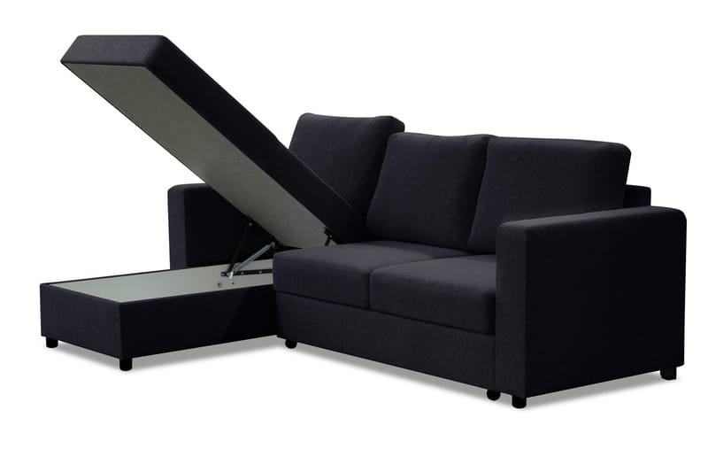 Julia Sovesofa 3-pers med Chaiselong Venstre - Mørkegrå - Møbler - Sofaer - Sovesofaer