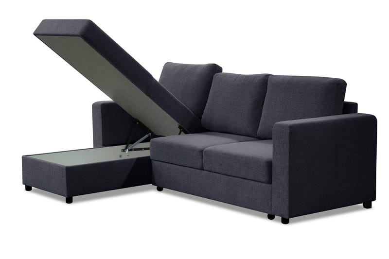 Julia Sovesofa 3-pers med Chaiselong Venstre - Mellemgrå - Møbler - Sofaer - Sovesofaer