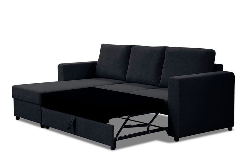 Julia Sovesofa 3-pers med Chaiselong Venstre - Mørkegrå - Møbler - Sofaer - Sovesofaer