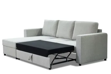 Julia Sovesofa 3-pers med Chaiselong Venstre - Beige - Møbler - Sofaer - Sovesofaer