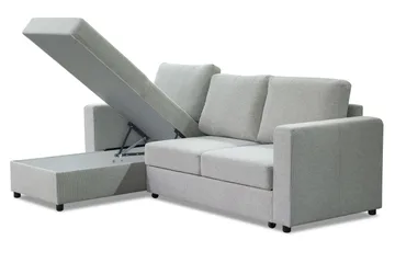 Julia Sovesofa 3-pers med Chaiselong Venstre - Beige - Møbler - Sofaer - Sovesofaer