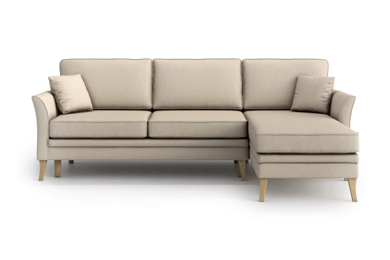 Juliette sovesofa med divan - Beige - Sovesofaer - Sovesofa chaiselong