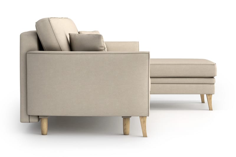 Juliette sovesofa med divan - Beige - Sovesofaer - Sovesofa chaiselong