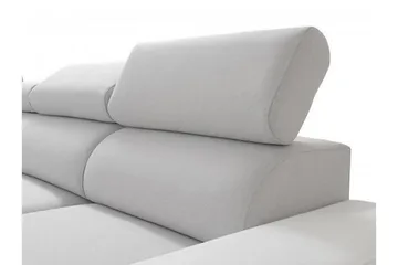 Kahundji Venstre Hjørnesovesofa 127x284 cm med Opbevaring i Stof - Antracit - Møbler - Sofaer - Sovesofaer