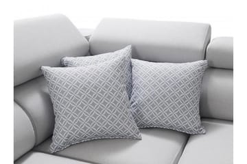 Kahundji Venstre Hjørnesovesofa 127x284 cm med Opbevaring i Stof - Antracit - Møbler - Sofaer - Sovesofaer