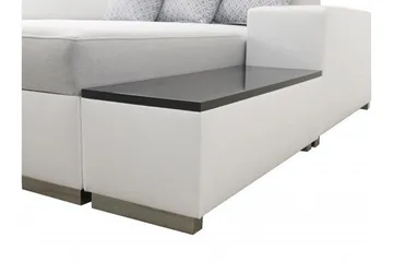 Kahundji Venstre Hjørnesovesofa 127x284 cm med Opbevaring i Stof - Antracit - Møbler - Sofaer - Sovesofaer