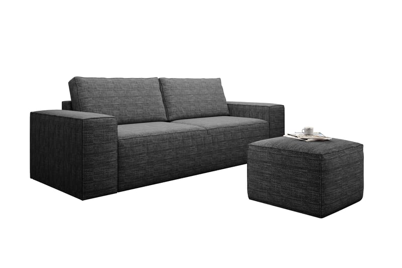 Kamli Sovesofa 3-Pers. med Opbevaring - Mørkegrå - Møbler - Sofaer - Sovesofaer