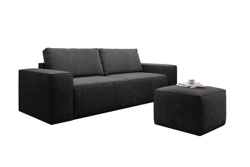 Kamli Sovesofa 3-Pers. med Opbevaring - Mørkegrå - Møbler - Sofaer - Sovesofaer