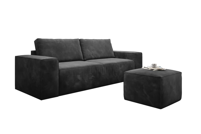 Kamli Sovesofa 3-Pers. med Opbevaring - Brun - Sovesofaer - 3 personers sovesofa