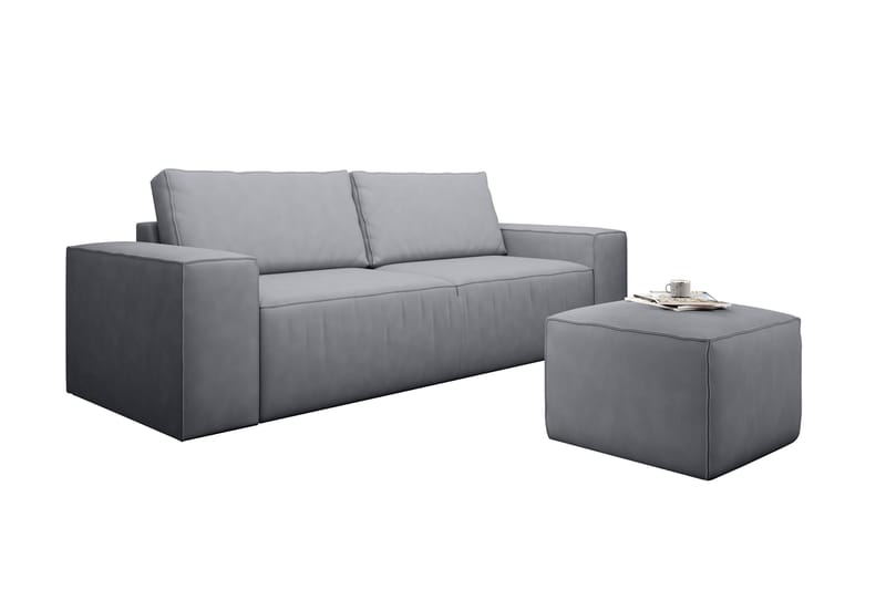 Kamli Sovesofa 3-Pers. med Opbevaring - Grå - Møbler - Sofaer - Sovesofaer