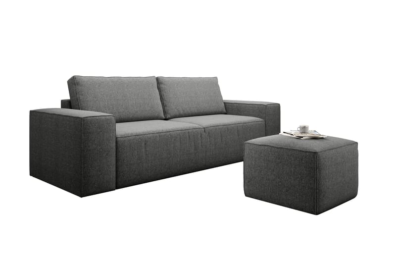 Kamli Sovesofa 3-Pers. med Opbevaring - Grå - Møbler - Sofaer - Sovesofaer