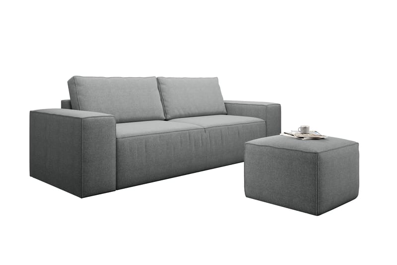 Kamli Sovesofa 3-Pers. med Opbevaring - Mørkegrå - Møbler - Sofaer - Sovesofaer