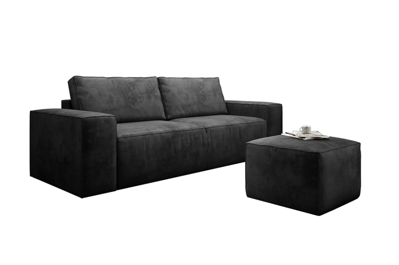 Kamli Sovesofa 3-Pers. med Opbevaring - Mørkegrå - Møbler - Sofaer - Sovesofaer