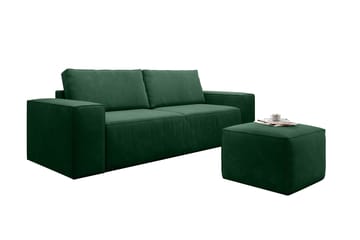 Kamli Sovesofa 3-Pers. med Opbevaring - Grøn - Møbler - Sofaer - Sovesofaer