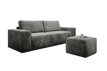 Kamli Sovesofa 3-Pers. med Opbevaring - Grå - Møbler - Sofaer - Sovesofaer
