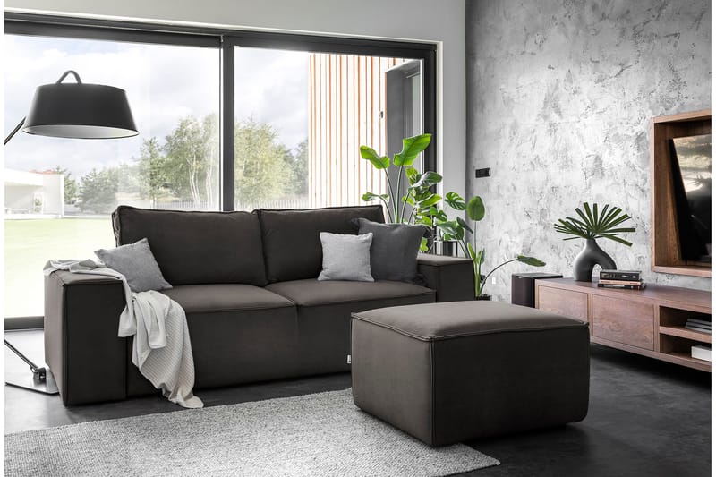 Kamli Sovesofa 3-Pers. med Opbevaring - Brun - Møbler - Sofaer - Sovesofaer