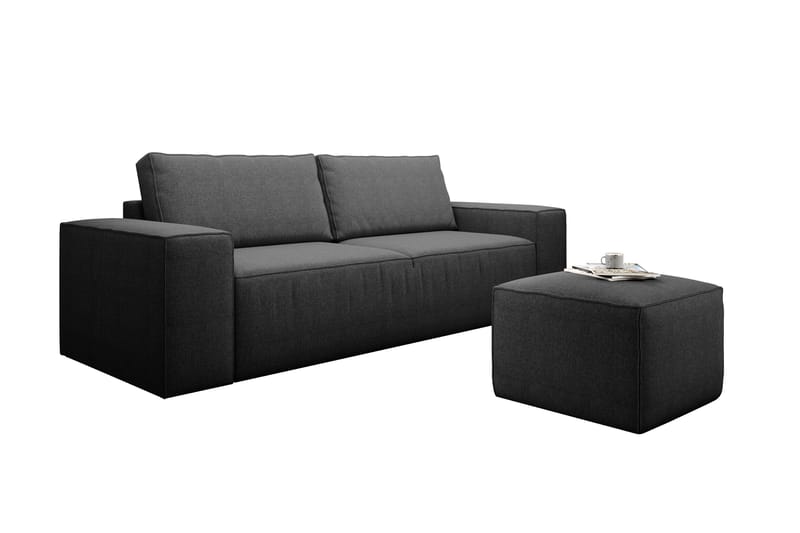 Kamli Sovesofa 3-Pers. med Opbevaring - Mørkegrå - Møbler - Sofaer - Sovesofaer
